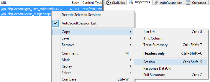 Copy, Session